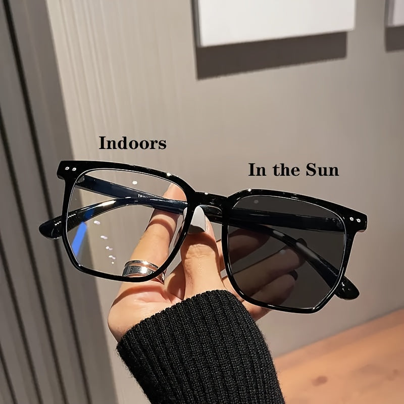 Gafas cuadradas unisex con lentes fotocromáticos de policarbonato para uso en exteriores
