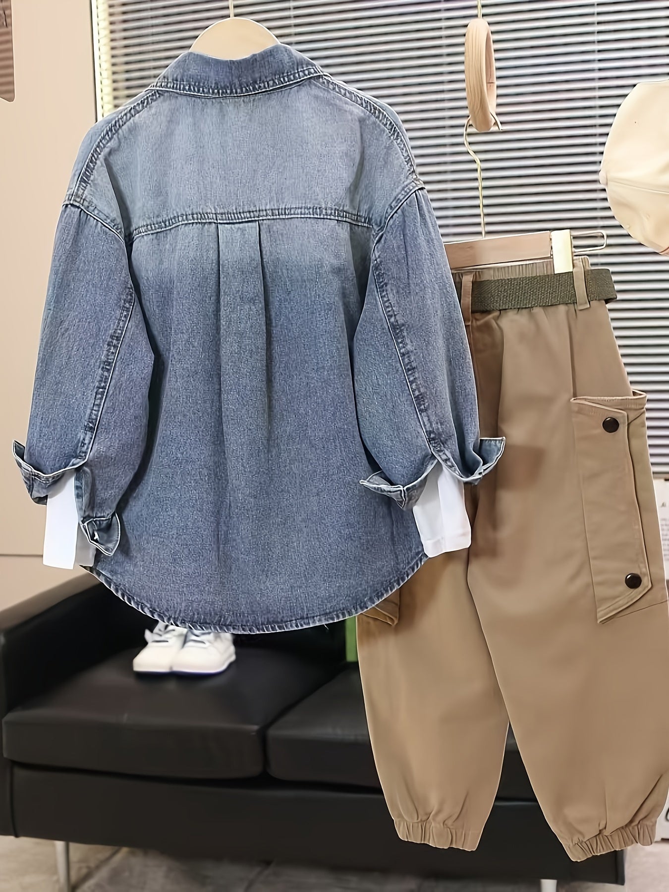 Мужская джинсовая куртка свободного кроя с пуговицами, карманами и отложным воротником, осень-зима, повседневная