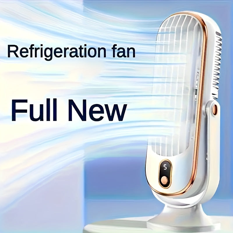 Portable Handheld Fan with Rechargeable Battery, 5 Speeds, 720° Hair Dryer