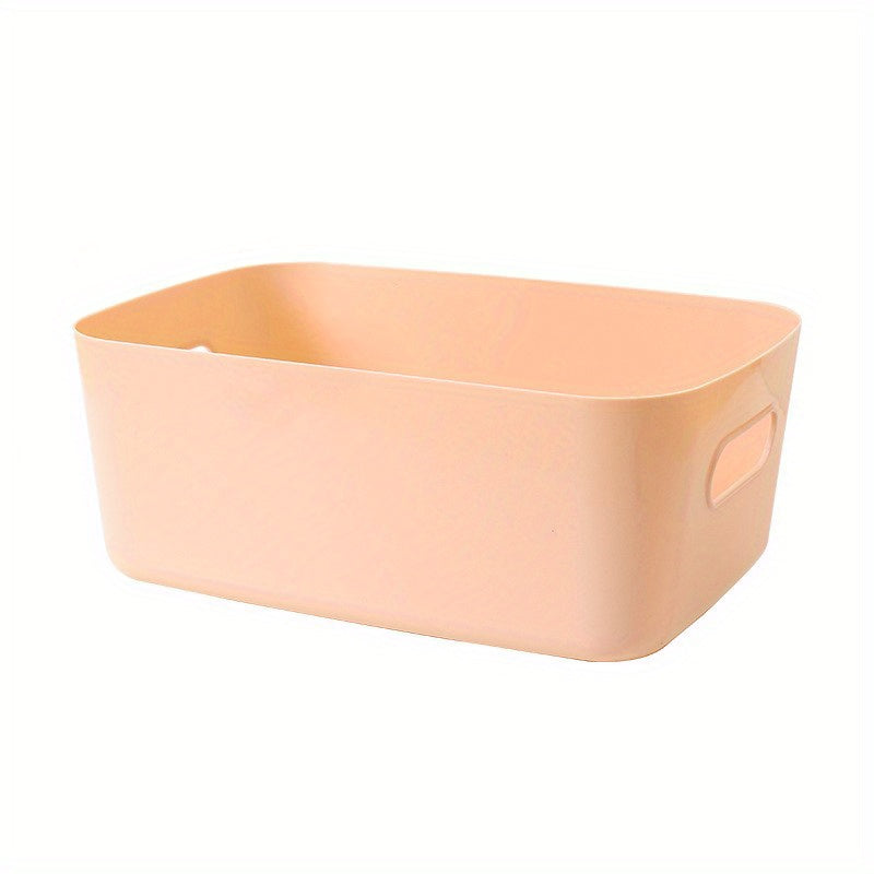 Large Plastic Storage Basket for Cosmetics and Sundries with Multiple Compartments