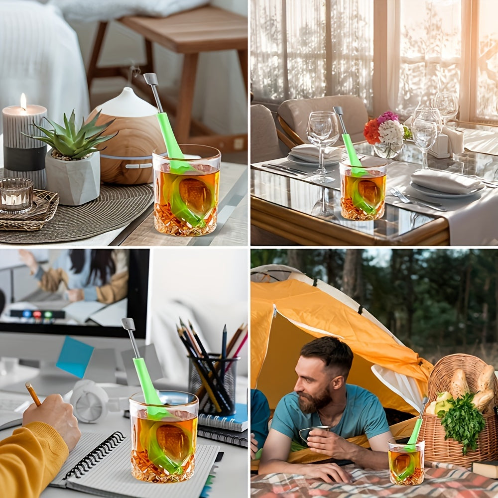 Easy-Pour Tea Infuser for Loose Leaf Tea Drip-Free Food-Grade Plastic Metal