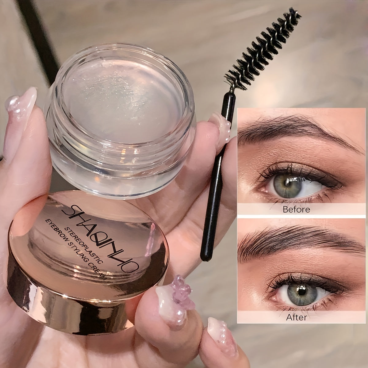 Eyebrow Gel for Long-Lasting Waterproof and Sweat-Proof 3D Eyebrow Shaping