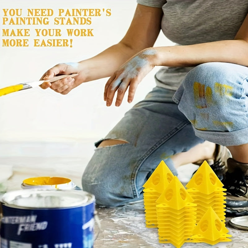 10 Piezas de soportes de bandeja de pintura de plástico en forma de triángulo para artistas