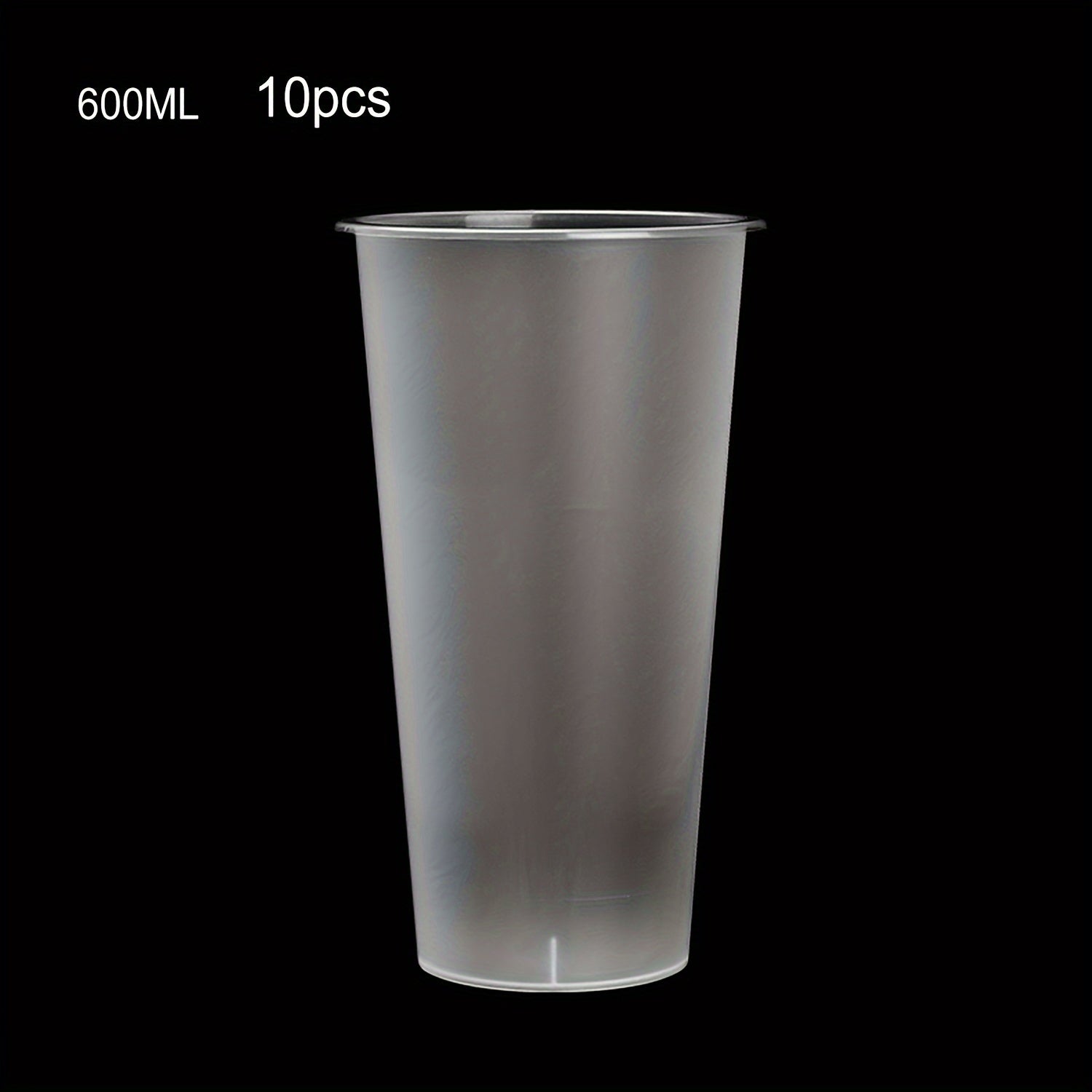 Frosted Plastic Cups with Lids 600ml 500ml 360ml Dishwasher Safe Eco-Friendly