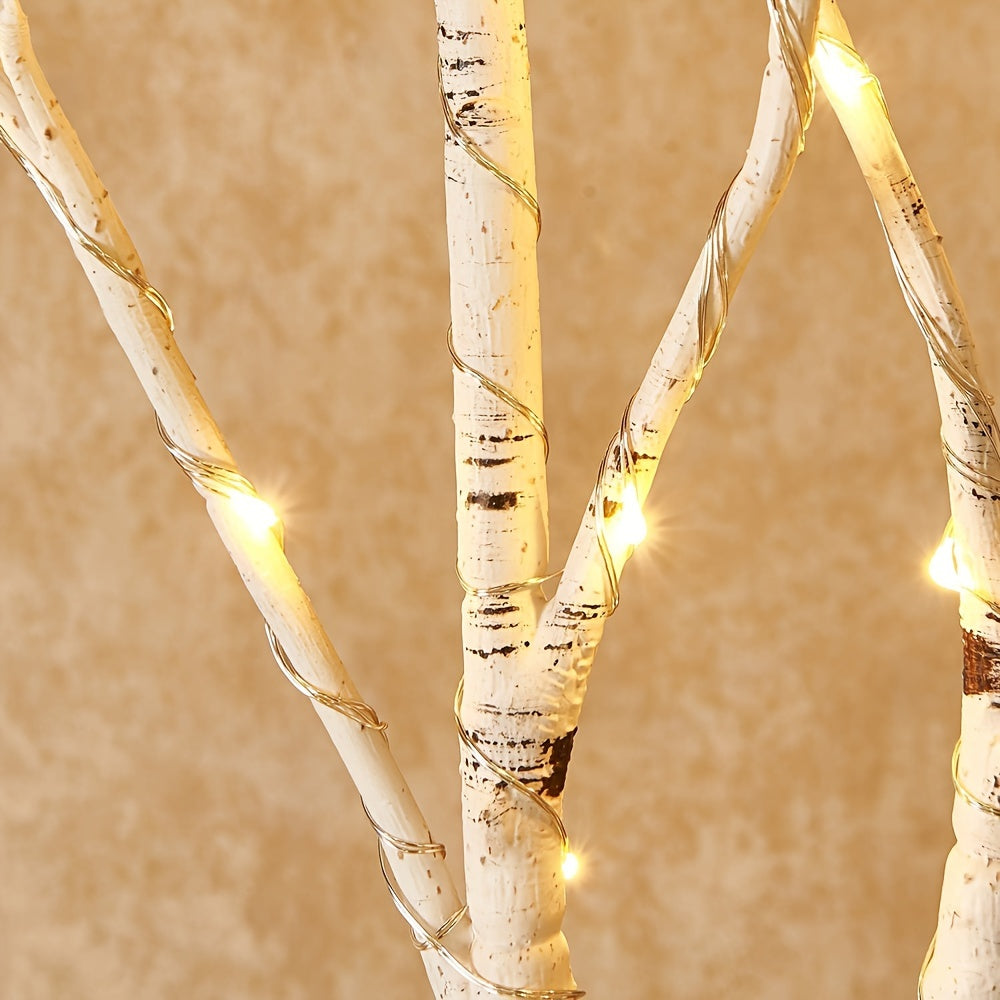 79.86cm 50LED White Birch Branch String Lights for Christmas Weddings Parties Indoor Outdoor