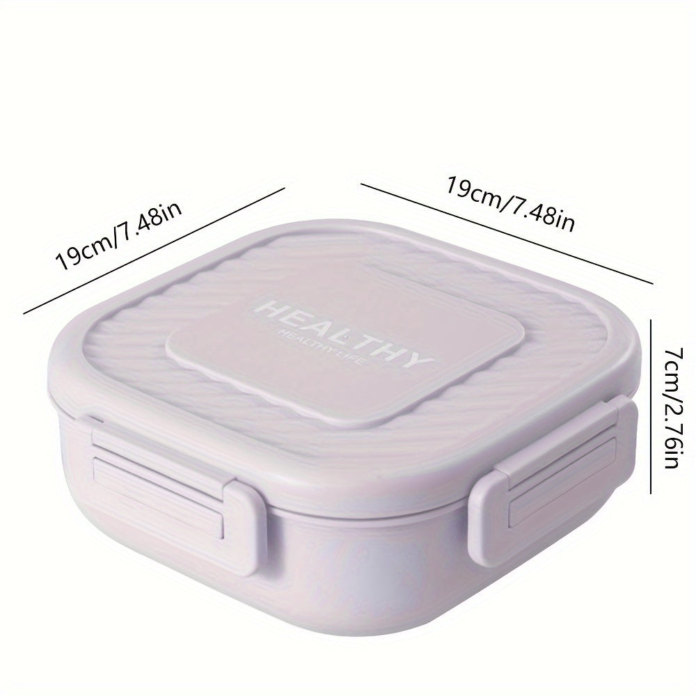 Plastic Square Grid Lunch Box for One with Leakproof Design for Outdoor and Fruit Salad Storage