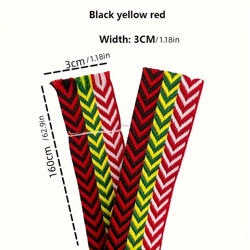 Unisex Flat Shoelaces for Sneakers Multicolor Zigzag Durable 120-160cm