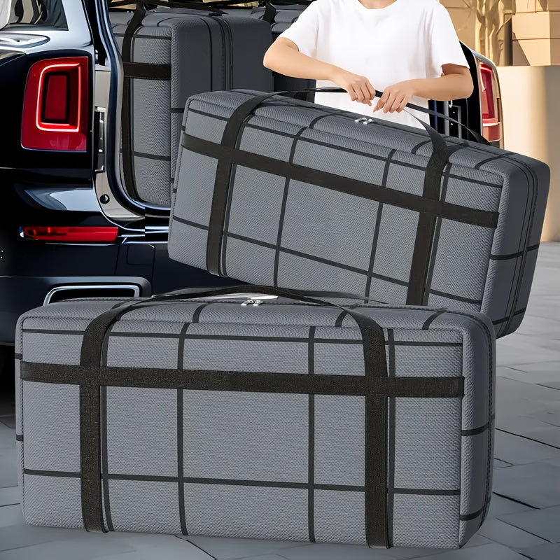 Light Gray Foldable Storage Bag for Quilts Clothing and Belongings