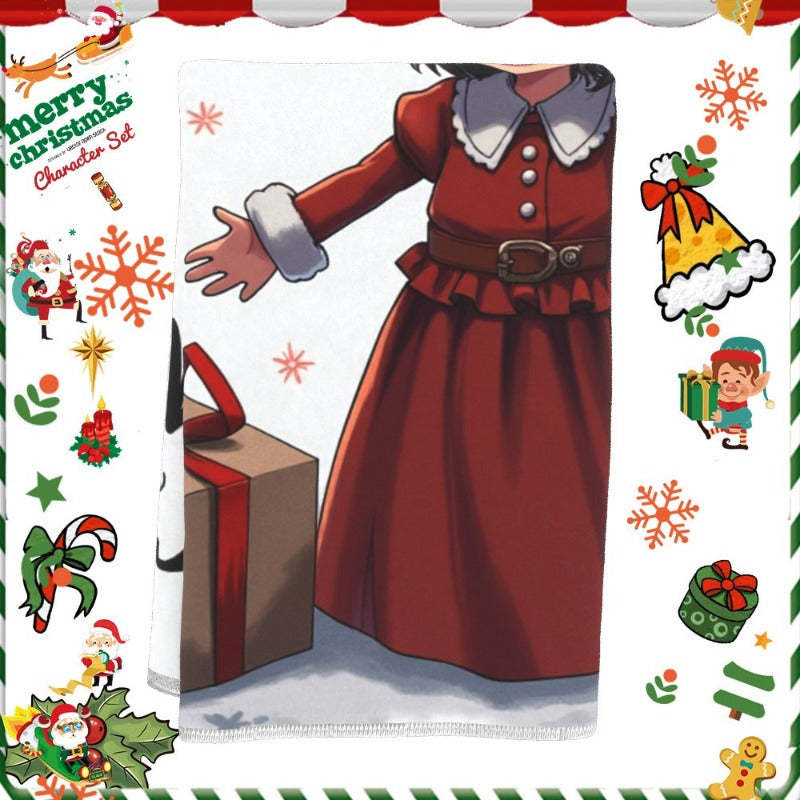 Decorative Snowflake and Deer Towel 18x66cm Christmas Gift Wrap