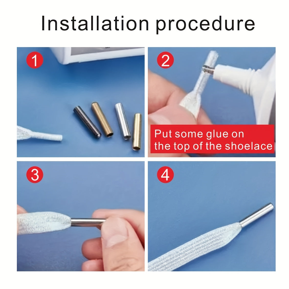 16 Pieces Shoe Lace Tips Multi-Color Rope Ends Repair Accessories