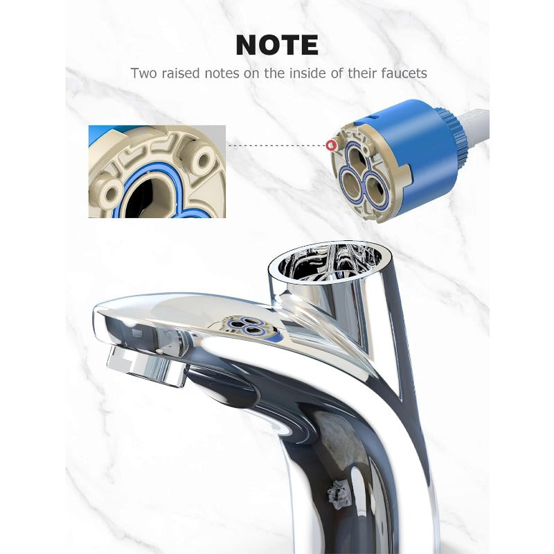 Ceramic Faucet Cartridge 35mm Blue Beige High Pressure Replacement Part