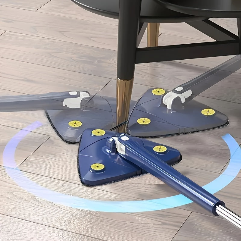 360° Rotating Cleaning Mop with Hands-Free Wringing for Wet and Dry Surfaces