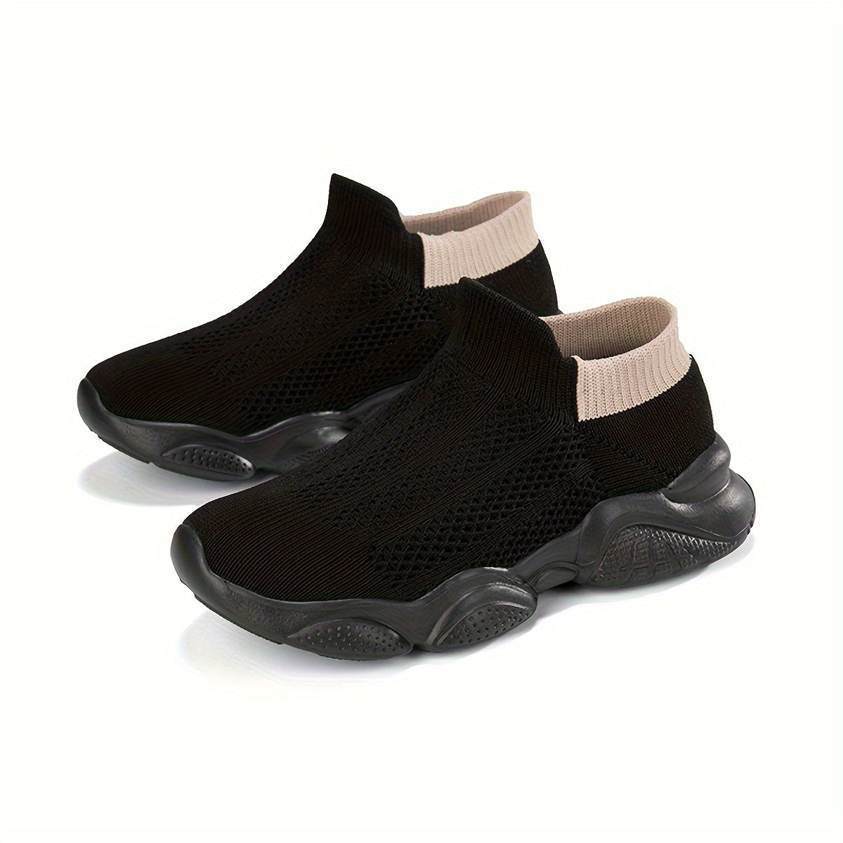 Boys Slip-On Sock Shoes Non-Slip Soft Sole All-Season Casual Sneakers