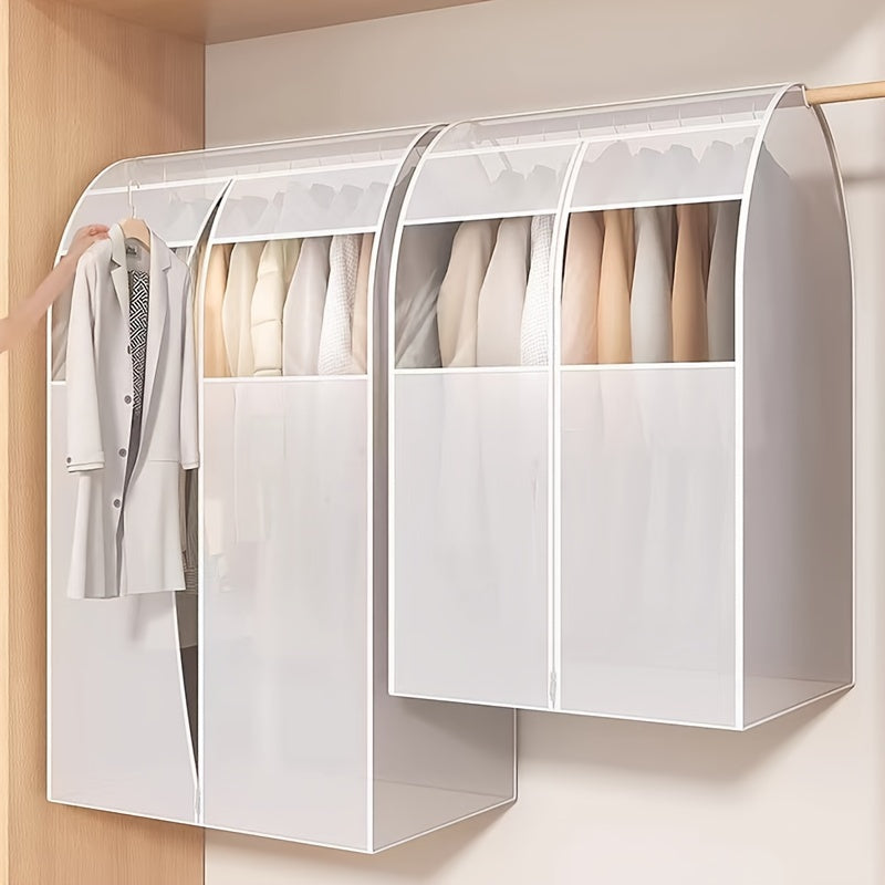 Translucent PEVA Hanging Garment Bag Dustproof Cover for Suits and Coats