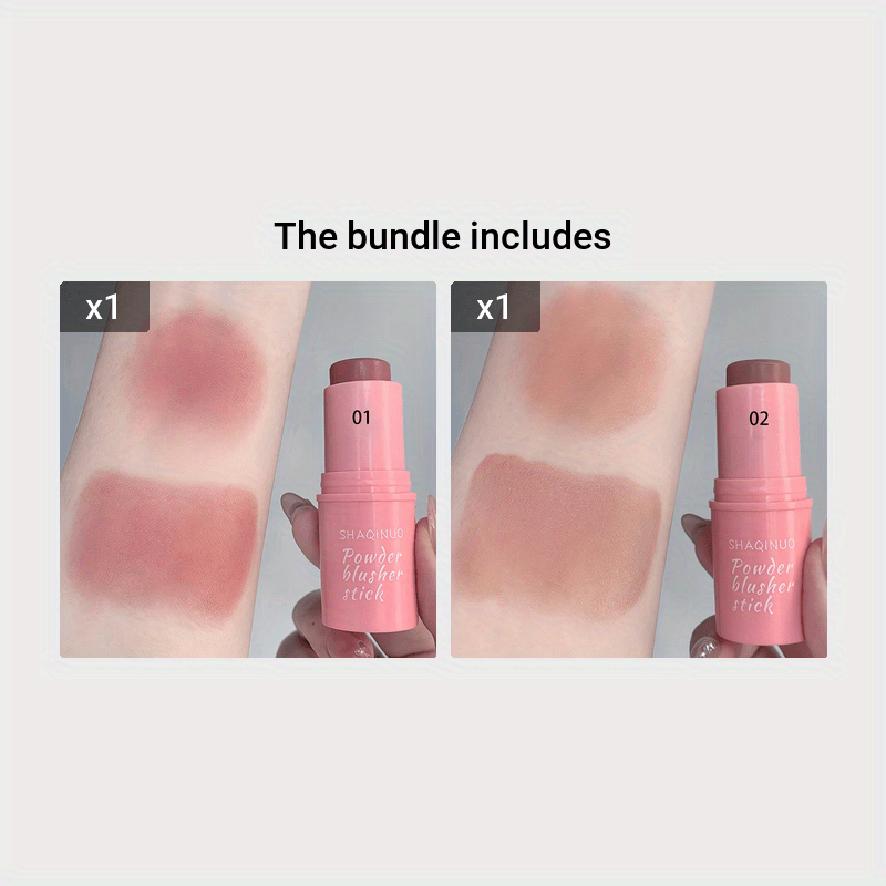 Barra de rubor natural a prueba de agua de larga duración para mujeres con color suave