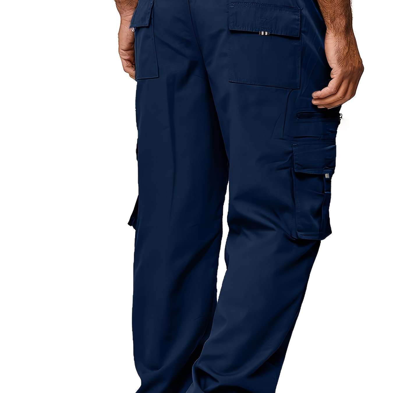 Oversized Cargo Pants for Big and Tall Men with Side Pockets Polyester Casual Spring Summer