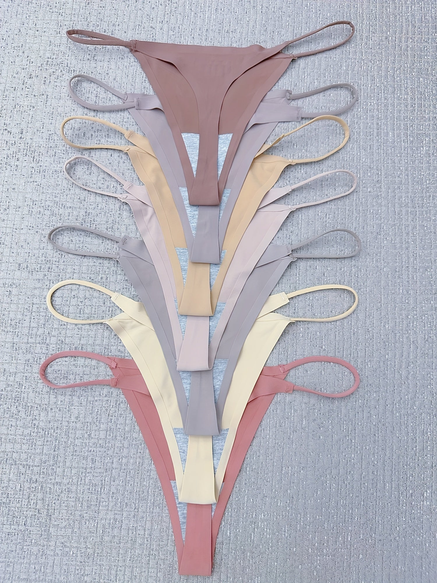 Women's Seamless Thongs in Soft Stretchy Fabric Set of 7