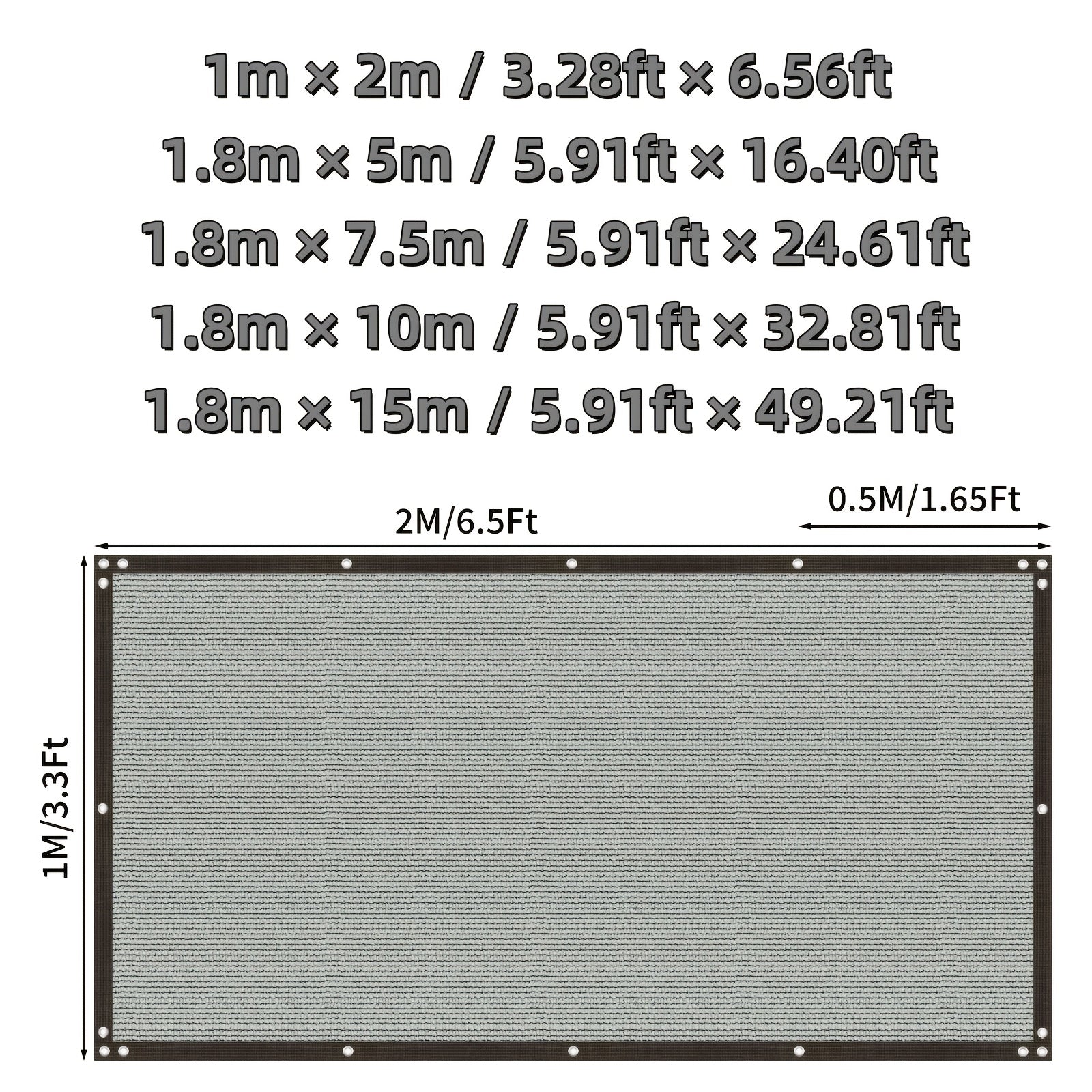 Gray Outdoor Privacy Screen 5x50 Feet Wind Blocker for Fences with Zip Ties