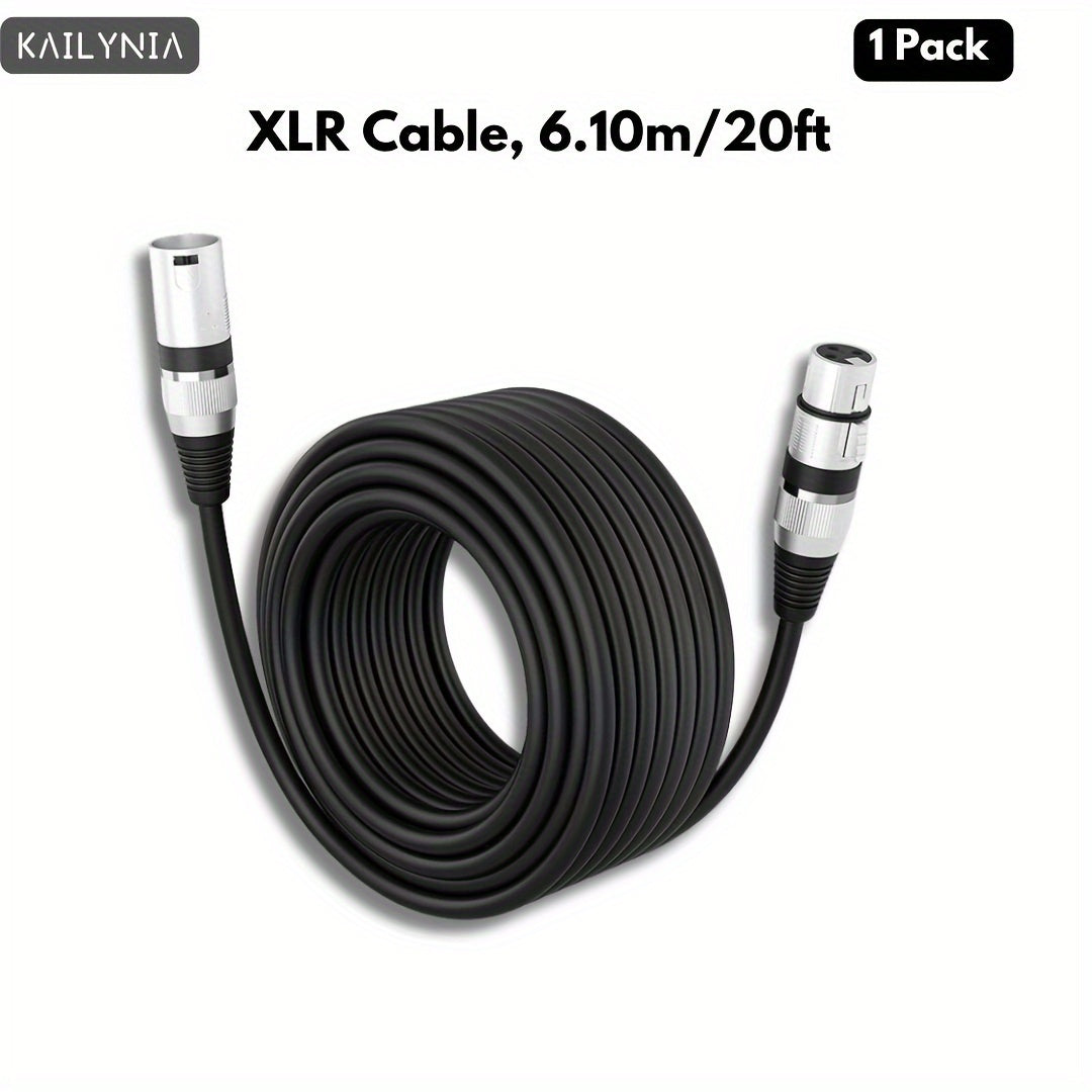 3-Pin Balanced XLR Audio Cable Male to Female Shielded for Microphones and Studio Use