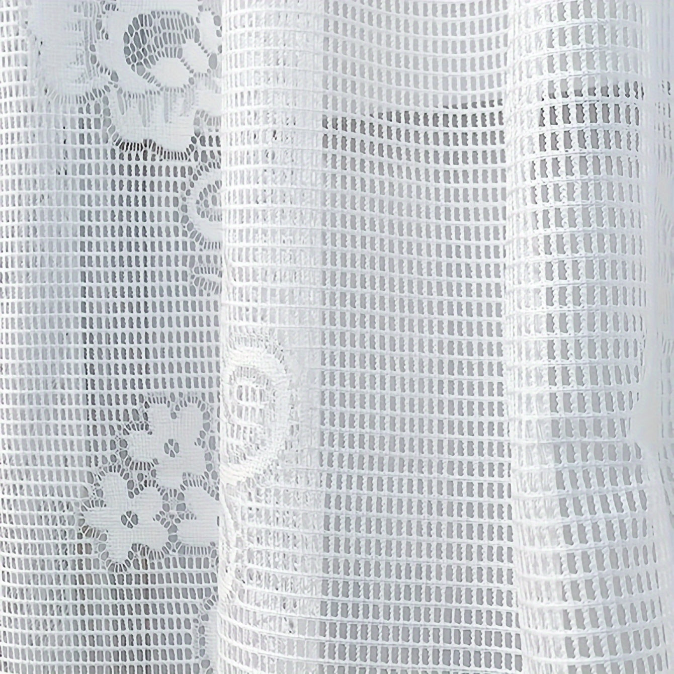 Set of 2 Butterfly and Floral Lace Curtains for Doors and Windows