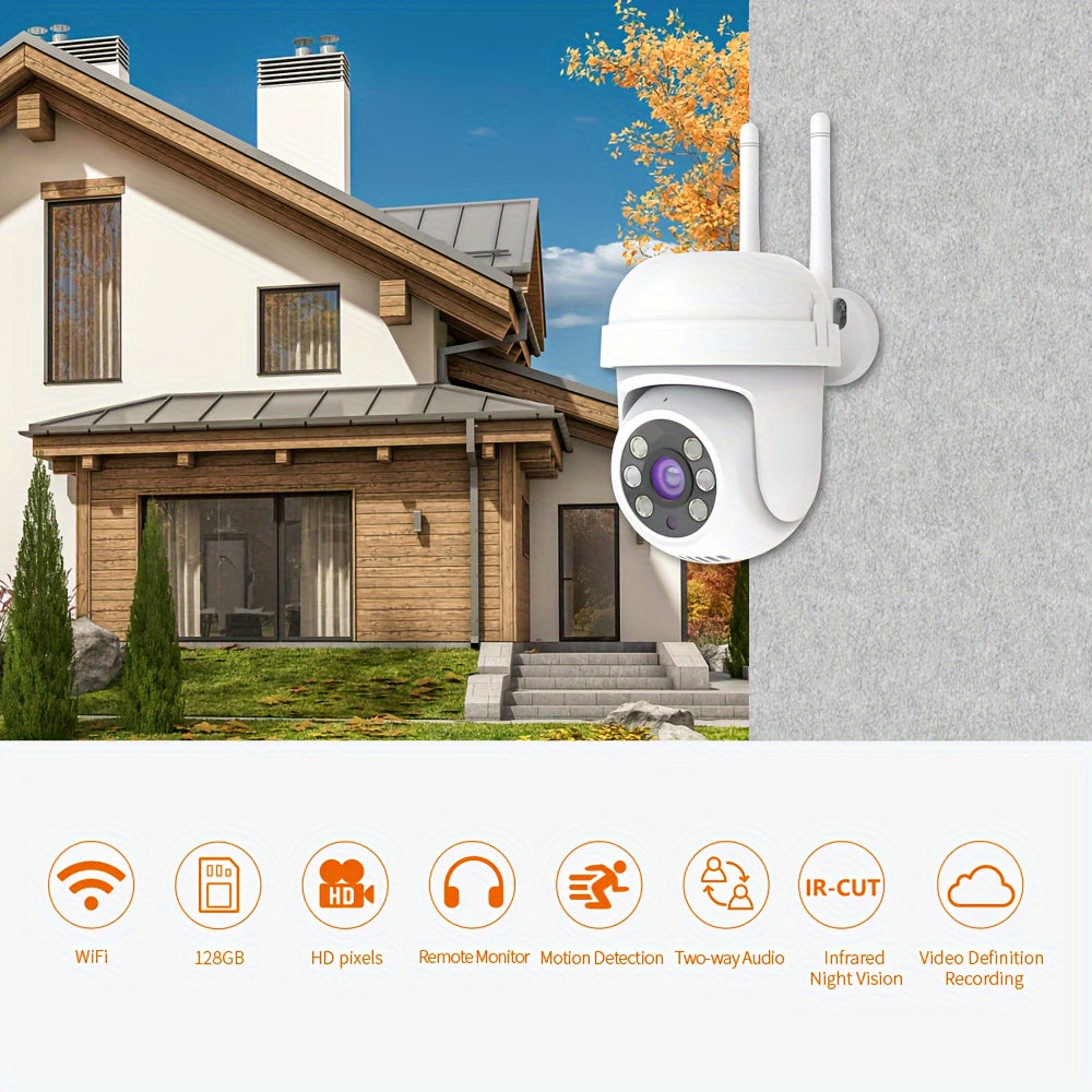 Wireless Security Camera 2.4G 1080P HD Waterproof Indoor Motion Detection Two-Way Audio