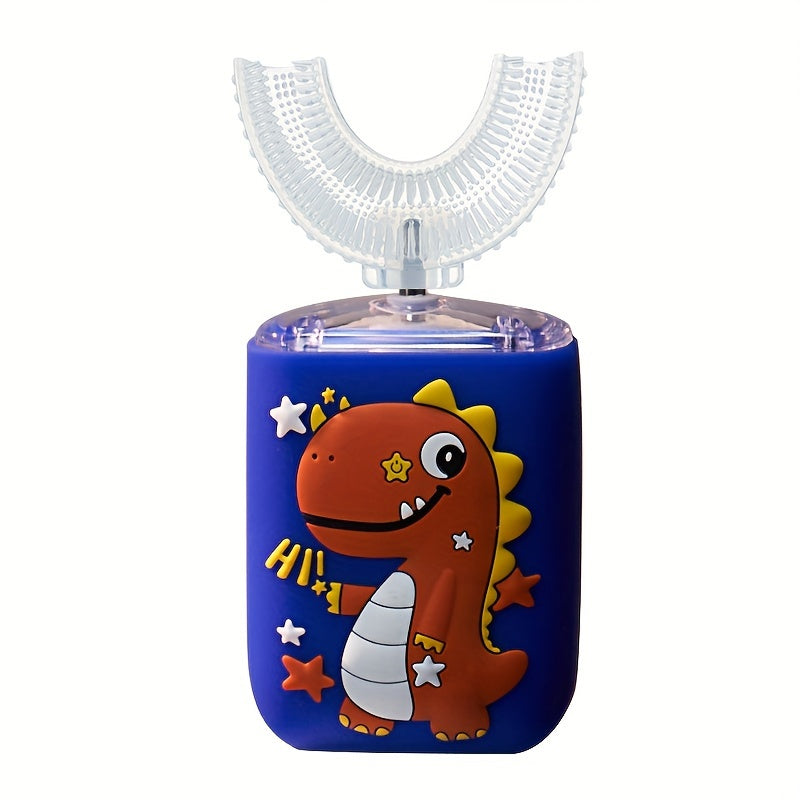 Cepillo de dientes eléctrico en forma de U para niños, limpiador dental, temporizador de seis velocidades