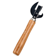 Stainless Steel Can Opener with Wooden Handle Manual Jar Bottle Opener Kitchen Bar