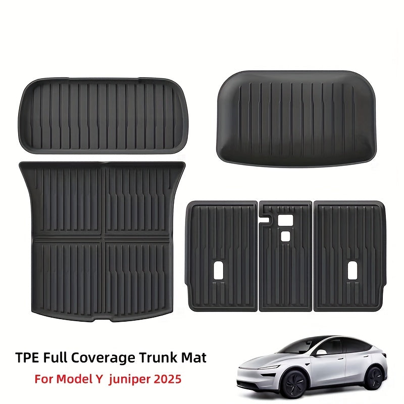 Cargo Trunk Mat Set All-Weather Waterproof TPE for Tesla Model Y 2025