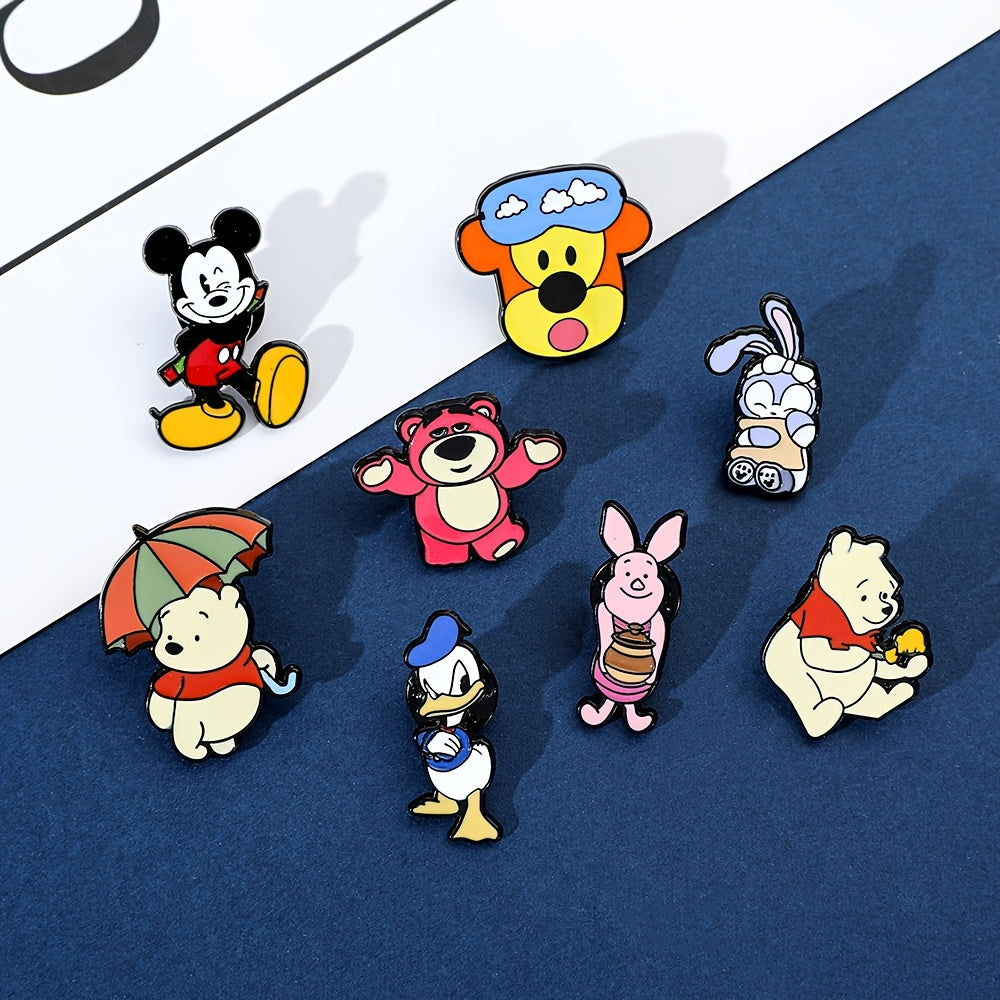 9pcs Cartoon Animal Enamel Pins Set Brooches for Clothing Backpack Accessories Gift