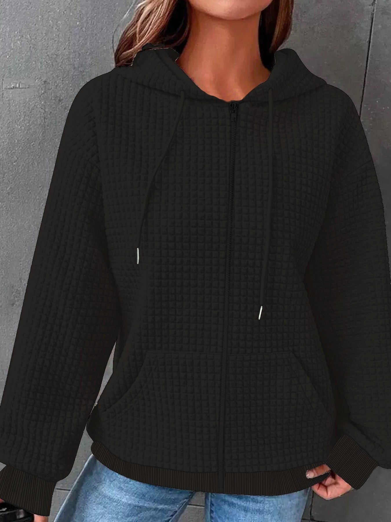 Women’s Comfortably Soft Hoodie Jacket with Heart and EKG Print