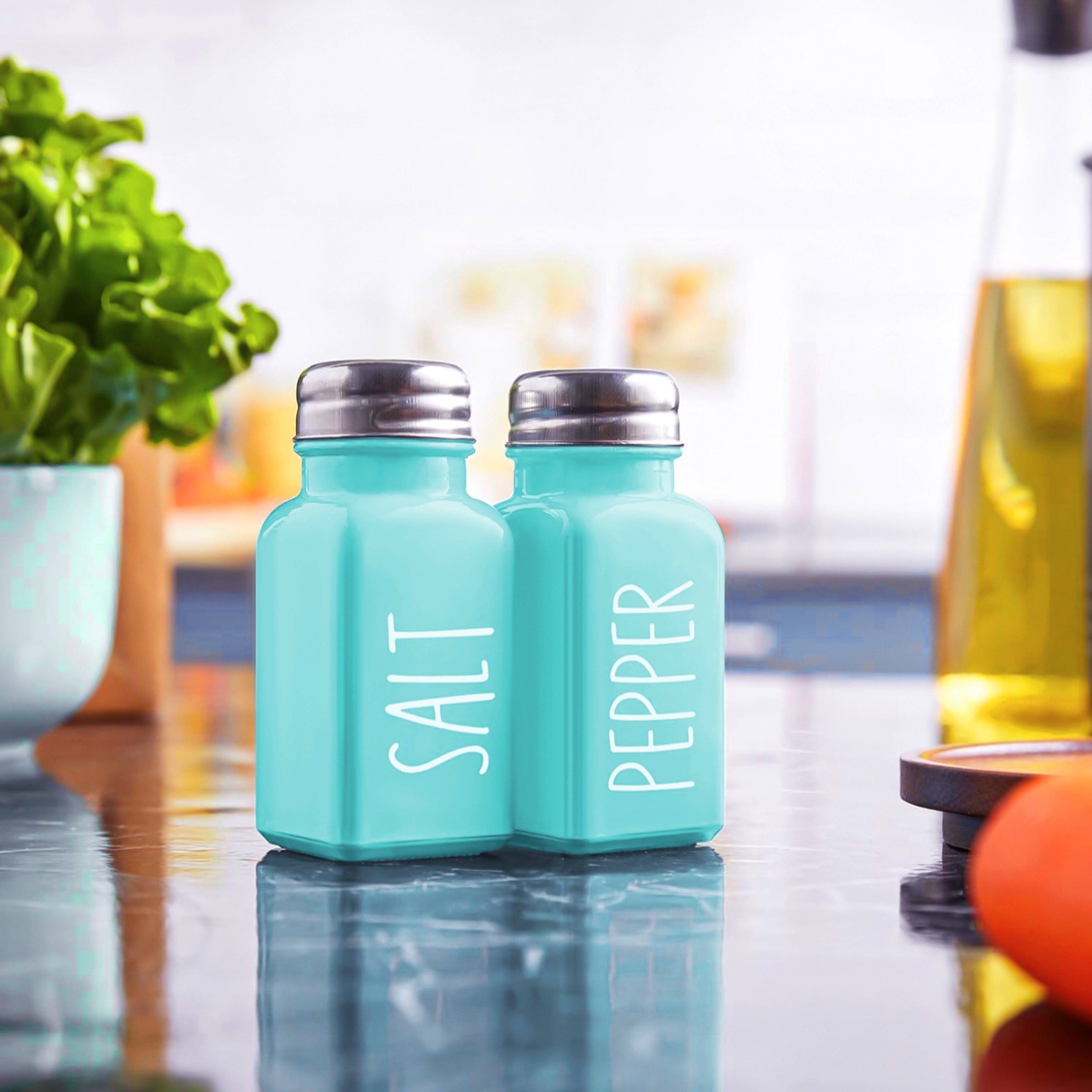 Ceramic Salt and Pepper Shakers Set for Kitchen and Outdoor Use