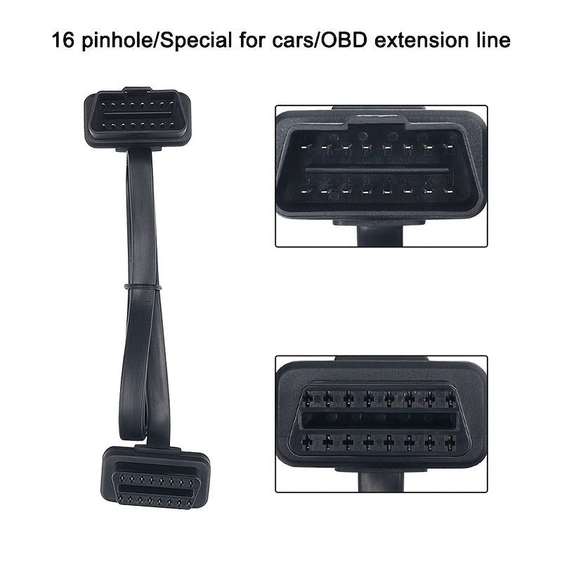 OBD2 Extension Cable Flexible Flat Diagnostic Expansion Cord Car Tool