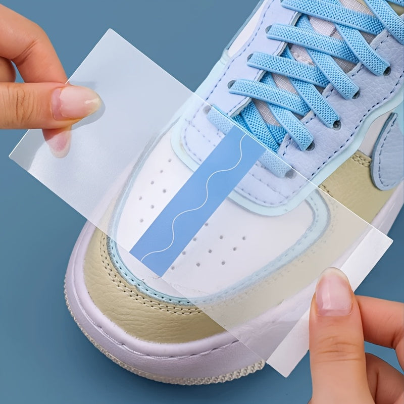 Unisex Transparent Waterproof Shoe Stickers, Anti-Dirt Toe Protectors, 30pcs