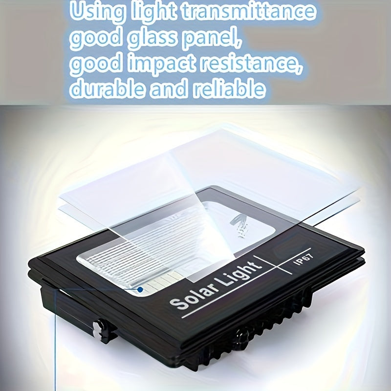 Uzoqdan boshqariladigan quyosh energiyasidan ishlaydigan yoritgich, sozlanadigan yoritgich, kechadan tonggacha tashqi xavfsizlik uchun avtomatik yoqish/o'chirish LED yoritgichi, hovlilar, bog'lar, pavilyonlar, omborlar, jo'jalar va garajlar uchun.