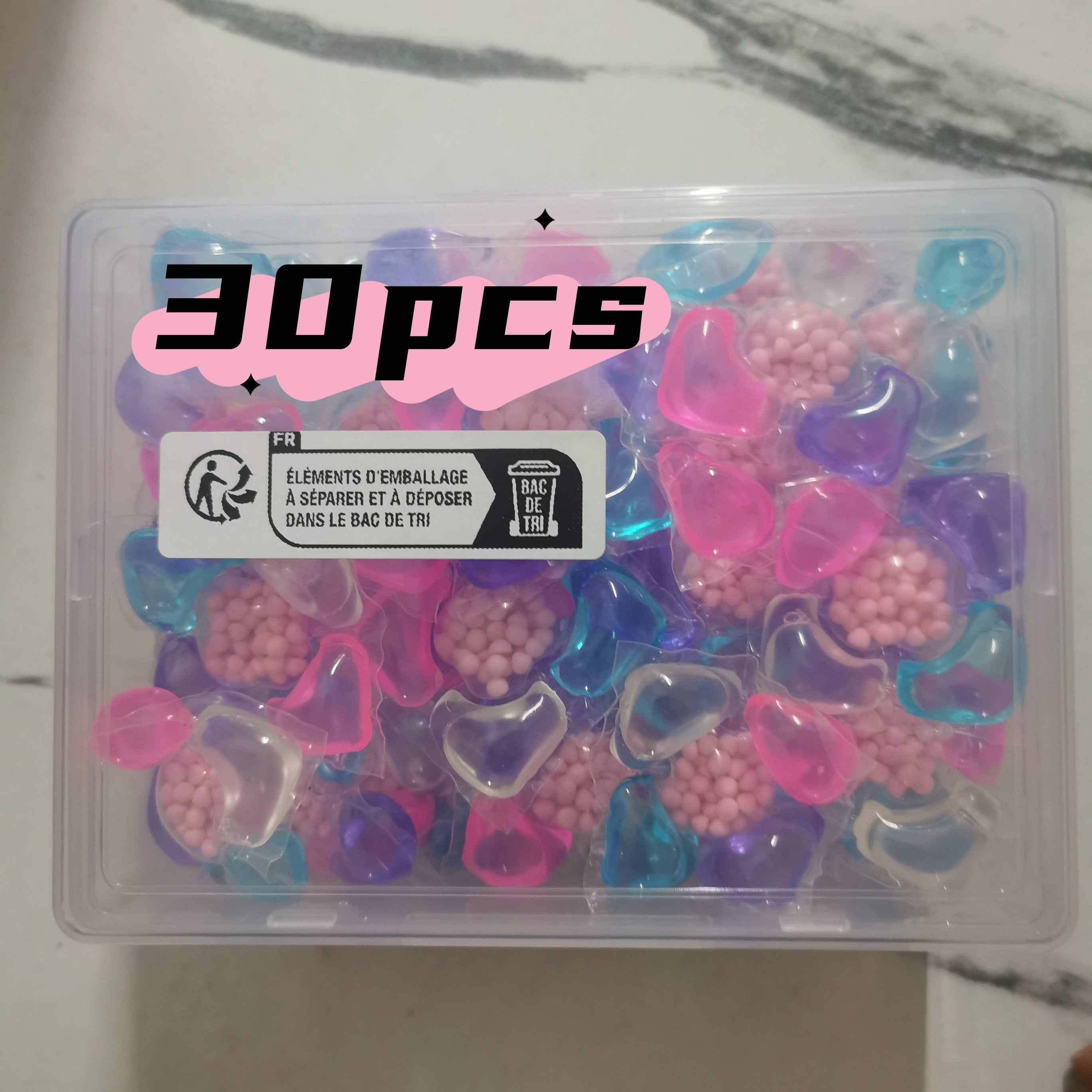 16/30/60pcs Laundry Detergent Pacs with Fresh Scent Stain Removal Softening for Home Dorm Travel