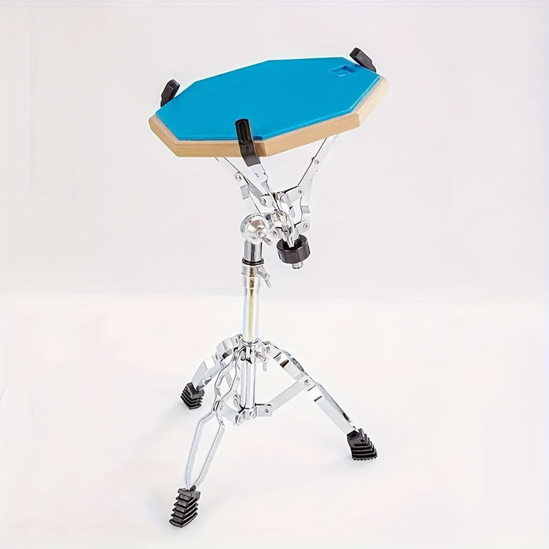 Double Support Golden Drum Stand for Practice Pads and Military Drums Alloy Silver Grey