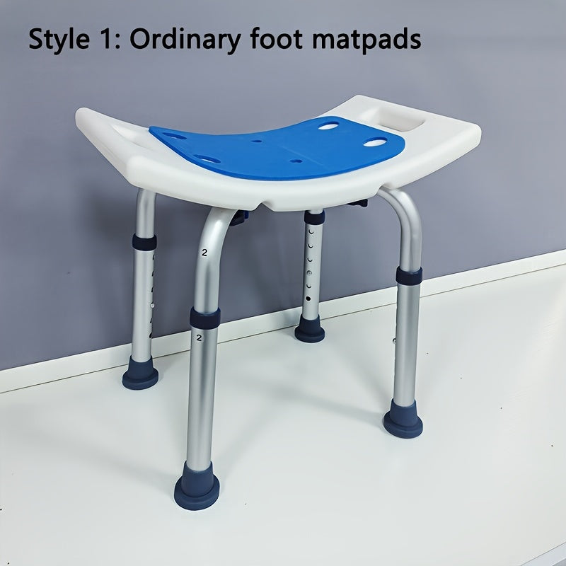 Kichik uyda foydalanish uchun mo'ljallangan hammom stuli, qariyalarga va homilador ayollarga mos, sirpanmaydigan dizayn, 6 balandlikni sozlash, vannada foydalanish uchun qulay.