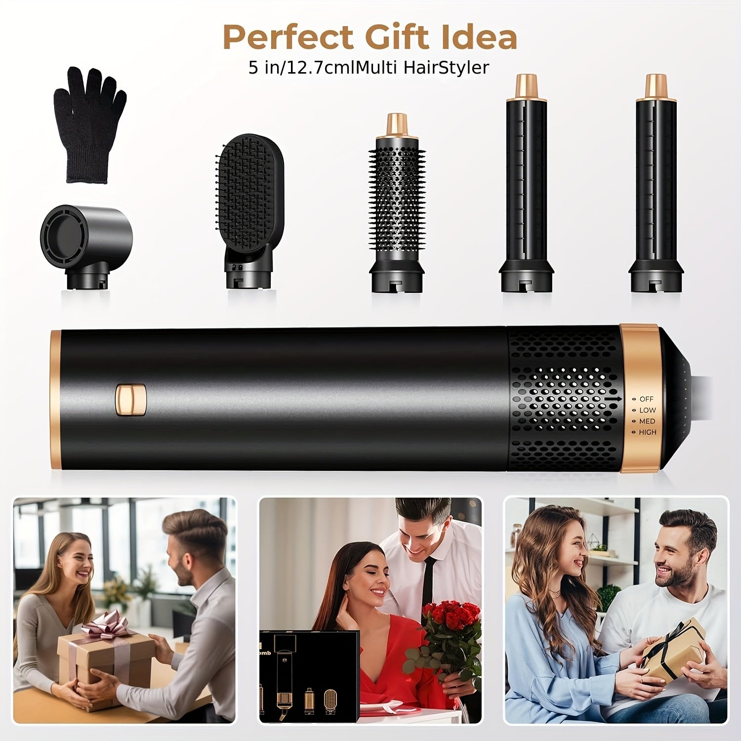 5-in-1 Air Styling Tool for Hair Blow Dryer Straightener Curling Volume