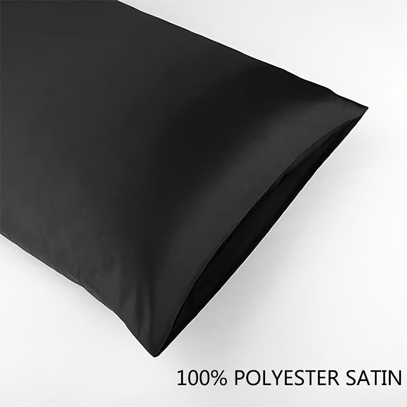 Juego de 2 fundas de almohada satinadas hipoalergénicas de poliéster con cierre de sobre 200gsm