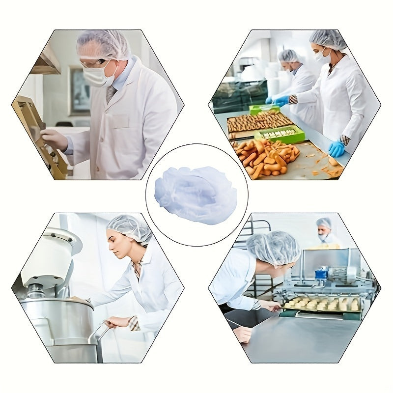 Breathable Disposable Hair Nets for Food Service, Kitchen, 10-98 Pack