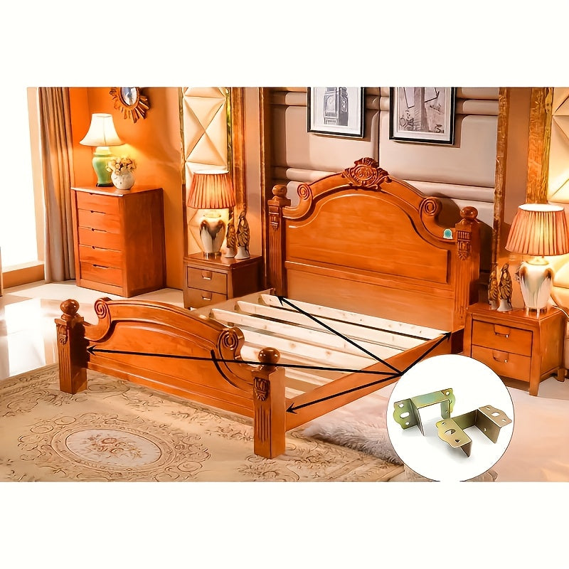 20 dona og'ir metall yotoq braketlari to'plami, vintlar bilan mebelni qo'llab-quvvatlash uchun