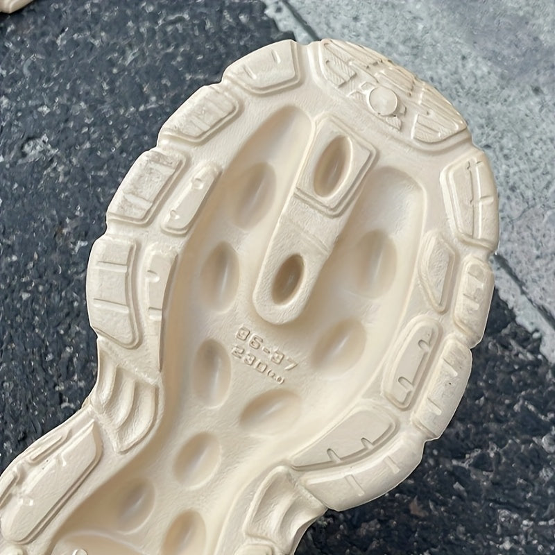 Women's EVA Platform Sneakers Black Beige Breathable Casual Running Shoes