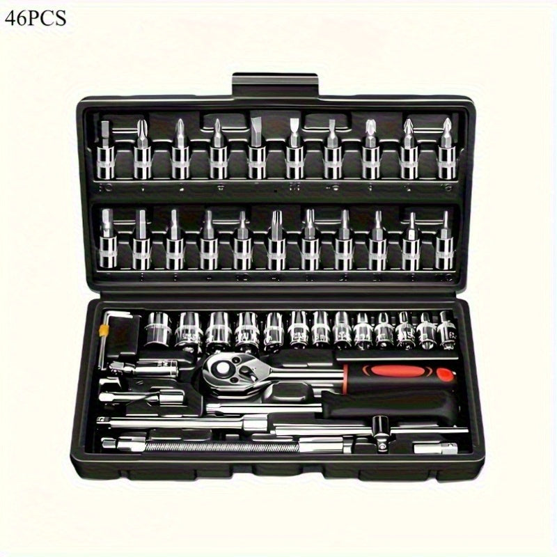 Multi-Purpose Car Motorcycle Repair Tool Kit with Storage Box