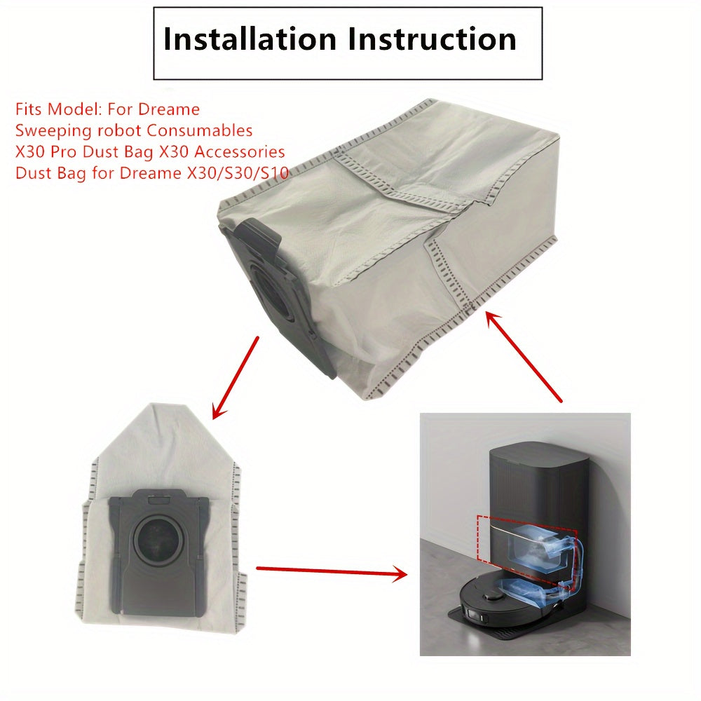 5 piezas de bolsas de polvo para aspiradora con filtros HEPA y carbón activado para X30 Pro