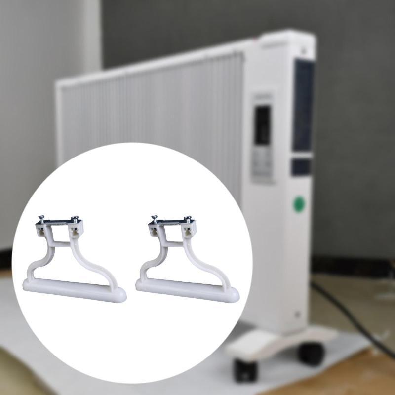 Electric Heater Base with Wheels White PP 25x12cm for Indoor Use