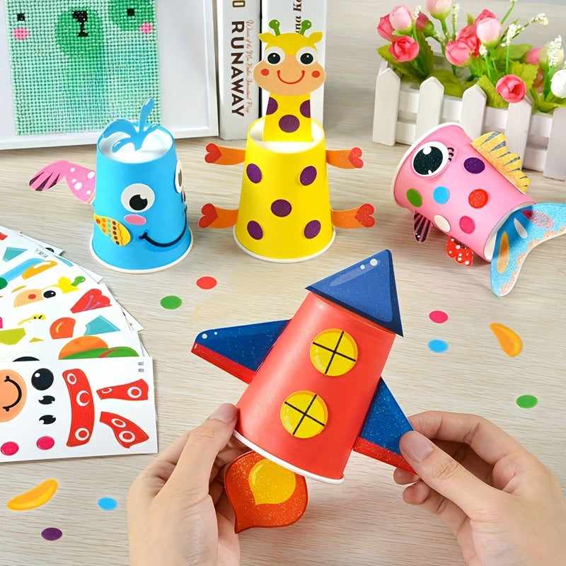 Educational Art and Craft Set for Kids Ages 3-6 with Stickers and Fine Motor Skills Development