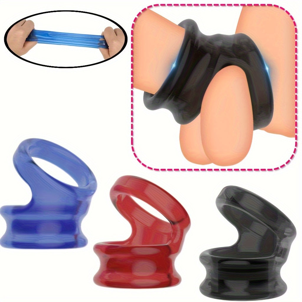 Erkaklar uchun TPE kuchaytirish halqasi, qayta ishlatiladigan, bir xil rangli, erkaklar uchun jinsiy o'yinchoq