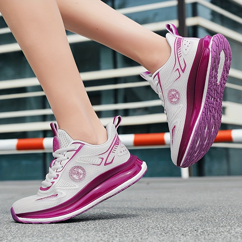 Women's Breathable Running Shoes Lightweight Sneakers Pink Purple Cushioned Sport