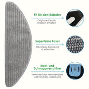 Replacement Mop Pads for Robot Vacuum and Mop, Washable Reusable, Superfine Cleaning