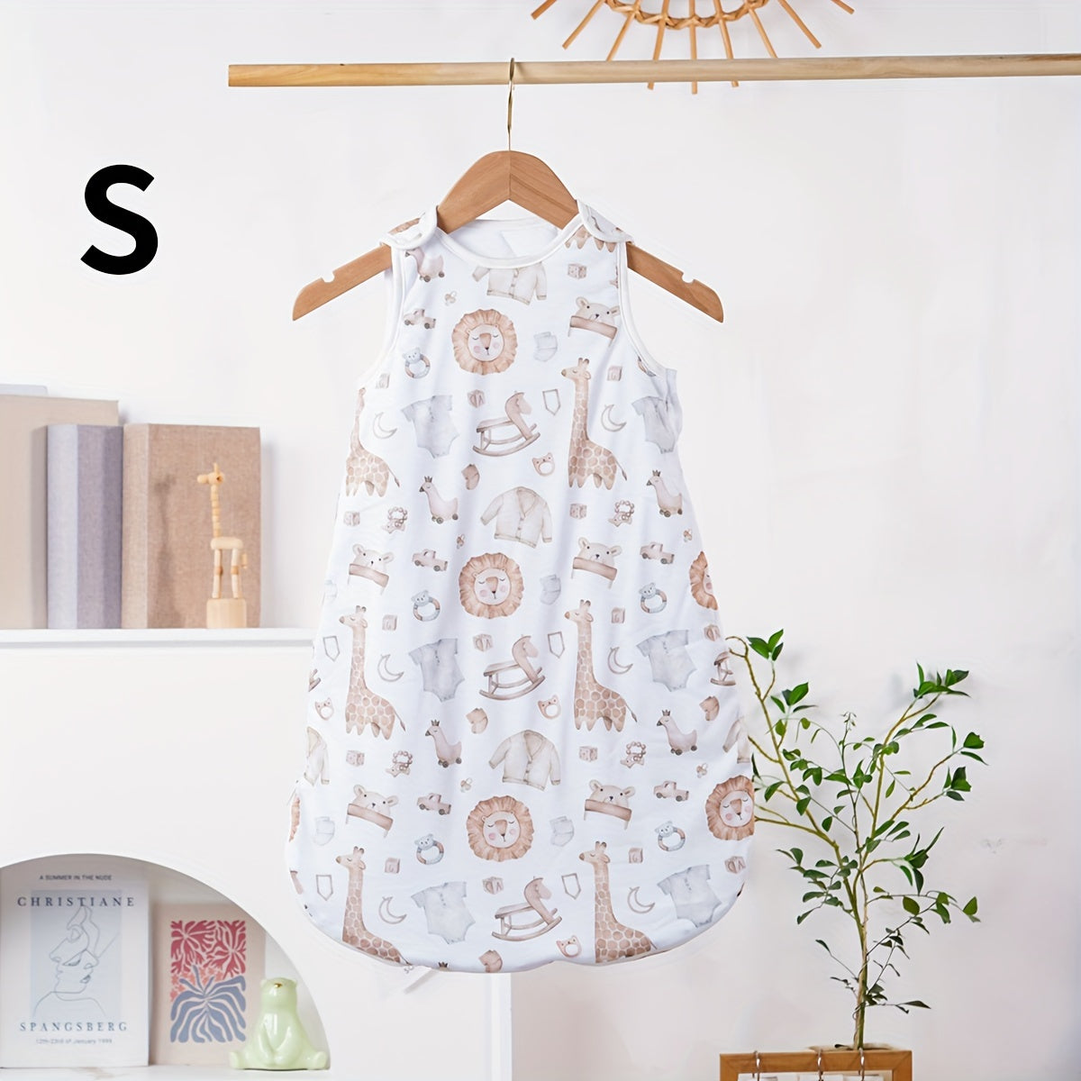 Baby Sleeping Bag for Infants 0-3 Years Polyester Zipper Sleep Sack with Cute Print